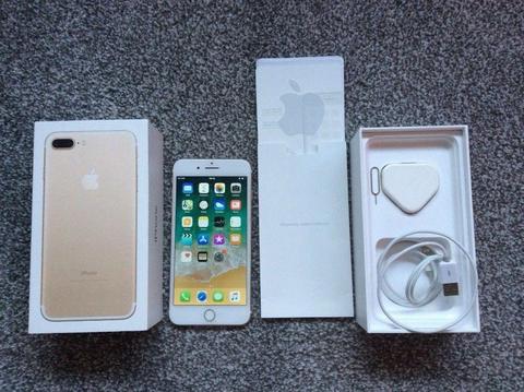 Apple iphone 7 plus *Unlocked* 32gb gold boxed £400 Ono