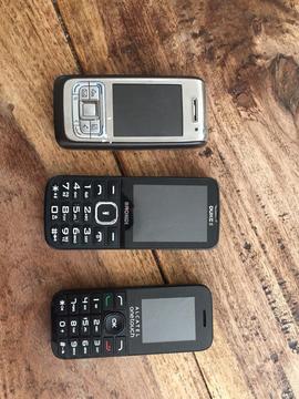 3 mobile phones in working and condition order
