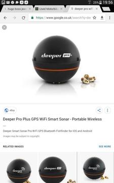 Deeper pro plus wifi sonar fish finder