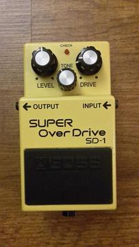 Boss SD-1 Super Overdrive Pedal for guitar