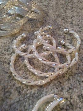 Silver bangles (joblot/bundle)