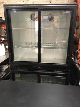 2 door bottle fridge/bar fridge sliding glass fridge