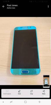 Samsung galaxy s6 in blue