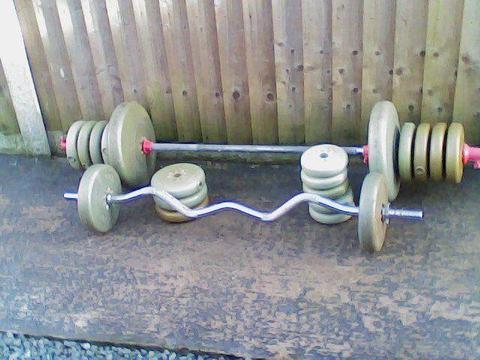 £39*****SUPERB 150LB WEIGHTS SET****CALLS ONLY/TEXTS IGNORED !!