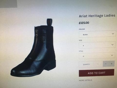 Ariat heritage riding boots