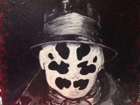 Rorschach from The Watchmen, Original Painting
