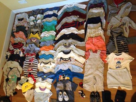 large bundle of baby boy 3-6 months and up