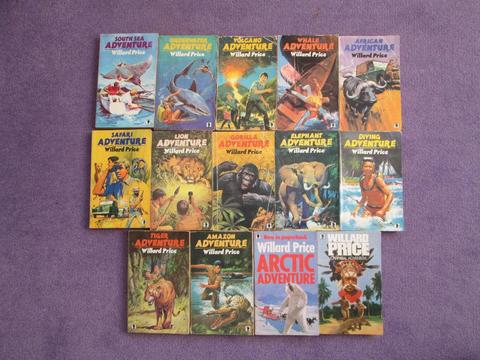 14x Adventure books by Willard Price orginal 70s/80s paperbacks