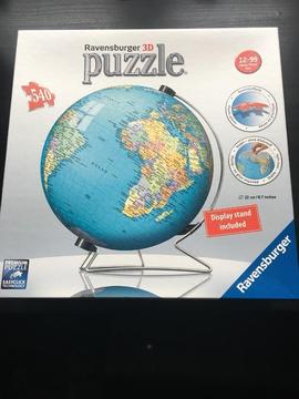 3D globe world jigsaw puzzle