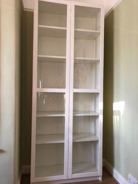 Ikea White Bookcase with Glass Door (Free)