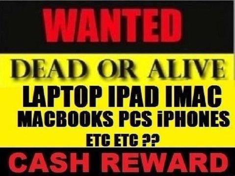 RECYCLE FOR CASH Faulty / Broken Laptop / Macbook / ipad Etc