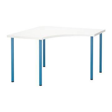 Ikea Linnmon white corner desk top with pink legs,Available to collect from Redfield BS5