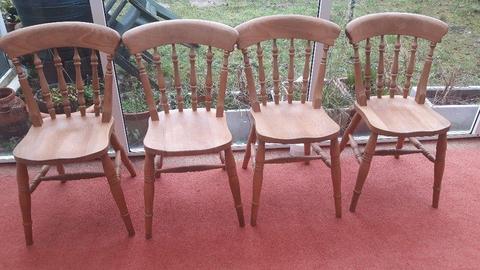 Solid Wooden Chairs - set of 4
