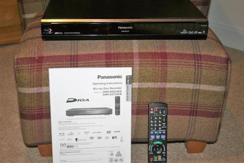 Panasonic DMR-BS750EB Blu-Ray Player/Recorder with 250GB HDD - Twin Freesat+ HD Tuner