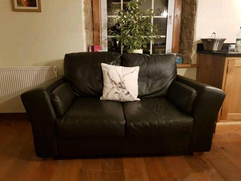 Free - Brown Leather Sofa