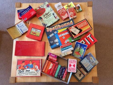 Vintage card and board games