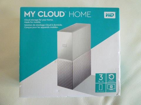 Western Digital Brand New My Cloud Home 3TB External Portable Personal Storage Device Boxed Bargain
