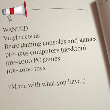WANTED: Vinyl Records, stamps and collectables (Vintage/Retro gaming)