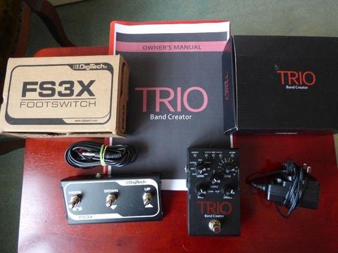 Digitech Trio Band Creator with FS3X Foot Switch Power Supply & A4 Manual