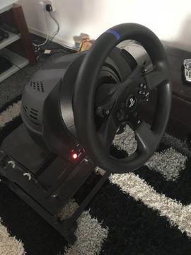 Thrustmaster t300 rs with omega stand and project cars 2 all for ps4