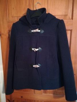 Navy duffel coat by Miss Selfridge size 10
