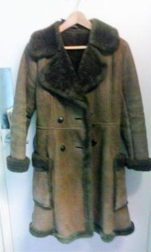 Womens Vintage Brown Sheepskin coat