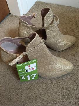 Gold shoes from next size 8