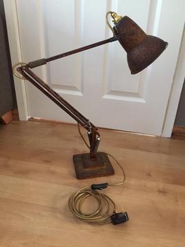 Unique Herbert Terry Anglepoise Vintage Art Deco Lamp Light Industrial Office Desk Collectible