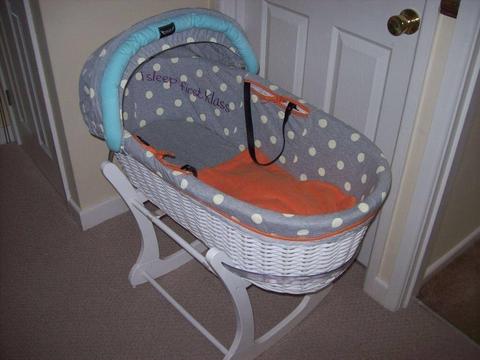 Moses basket for baby. Mylene klass at mothercare range. £25