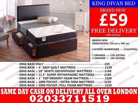Brand New King Size Divan Bed Available With Mattress Hickory Hills