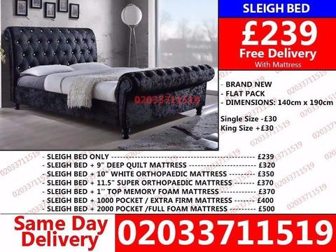 BRAND NEW DOUBLE SLEIGH BED SET IN CHEAPER PRICE/COMPETITION TIME/LOW PRICE Cliff