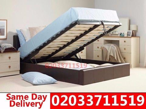 BRAND NEW DOUBLE LEATHER STORAGE BED Available with Mattress Kress