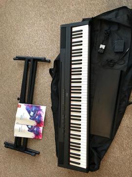 Yamaha P-115 electric piano, keyboard with pedal and stand. Grade 2&3 books