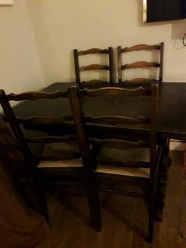 Free dinning table 4 chairs