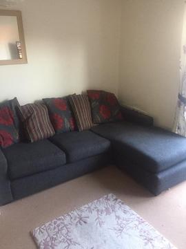 FREE grey/red corner sofa *MUST BE COLLECTED BY THURSDAY*