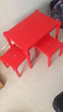 Kids table & stools
