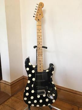 1996 Fender 'Buddy Guy' Stratocaster Guitar – Black/White Polka Dot - Rare