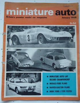 MINIATURE AUTO - NOSTALGIC & VINTAGE COLLECTABLE MAGAZINES (9 copies - Jan 1968 – Sept 1968)