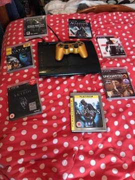 Superslim PS3 console 500gb 7 games