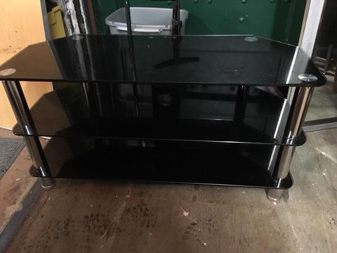 TV cabinet - Black Glass
