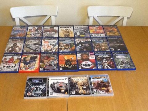 Assortment of PlayStation 2 & 3 games