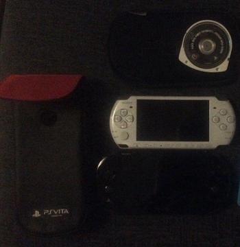 Ps vita crystal black and PSP white, trade for anything especially pc computer parts