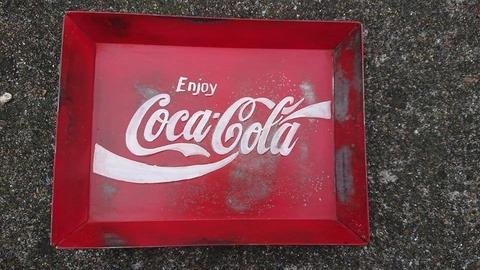 Vintage Coca Cola metal tray sign , original 1950` 1960`