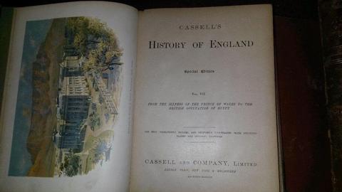 old books cassell,s history of england special edition 9 vol all ready to go