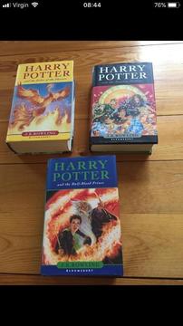Three Hard Back Harry Potter First Editions