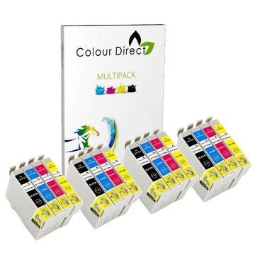 16 ( 4 Sets ) Colour Direct Compatible Ink Cartridges