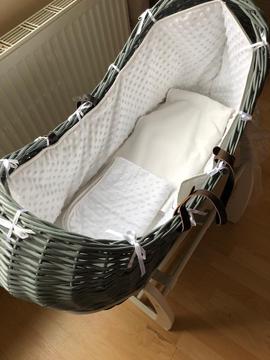 Moses basket with Mamas and Papas rocking stand