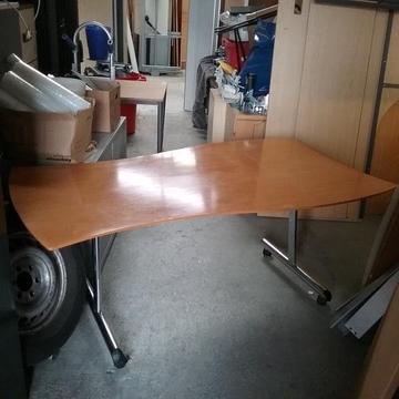 Interiors of Richmond Ltd Folding curvy desk/table In dark Beech