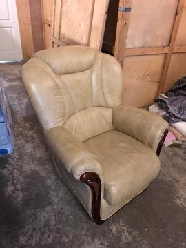 Free Single Italian Leather Chair