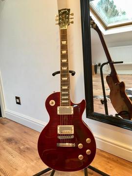 2007 Gibson Les Paul Standard Plus Guitar - Wine Red Flame - Delivery Available